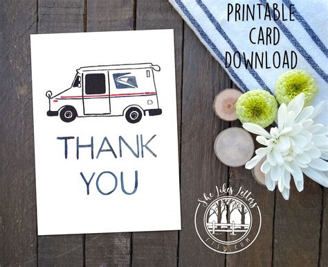 Printable Thank You Mail Carrier